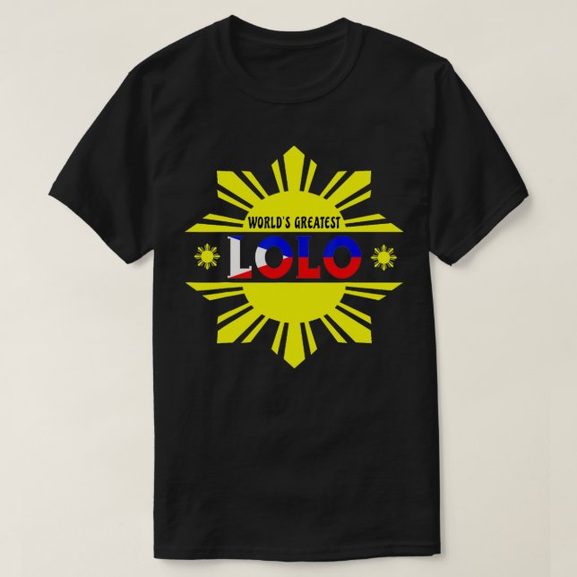 Camiseta O vovô filipino Lolo do Mundo nas Filipinas (Frente do Design)
