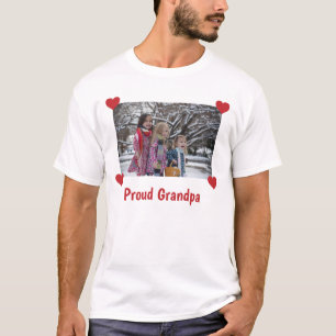 Camiseta O Vovô Orgulhoso Adora Personalizar Foto Faça Su