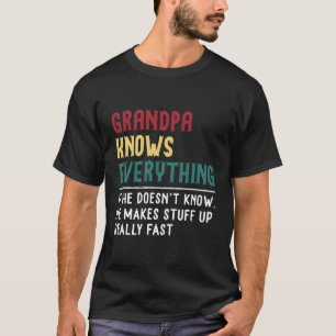 Camiseta O Vovô Sabe Tudo De Dia de os pais Para O Vovô