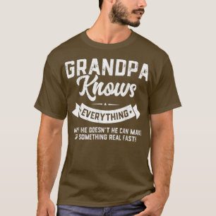 Camiseta O Vovô Sabe Tudo O 60º Oferece Aos Pais Engraçados