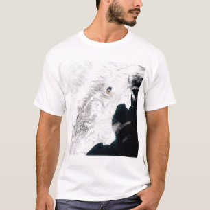 Camiseta O vulcão de Shiveluch em Kamchatka Krai, Rússia
