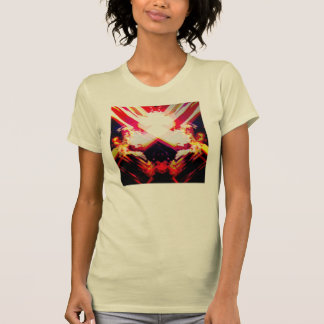 Camiseta O "vulcão entra em erupção" a parte superior da