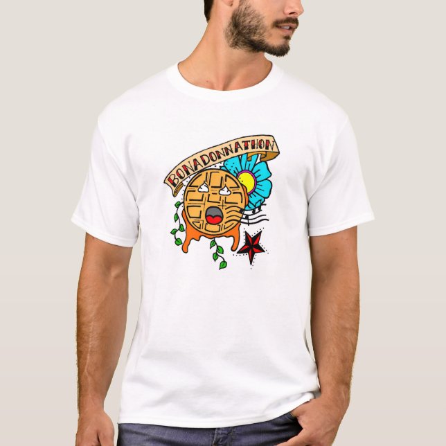 Camiseta O Waffle poderoso canta outra vez! (Frente)