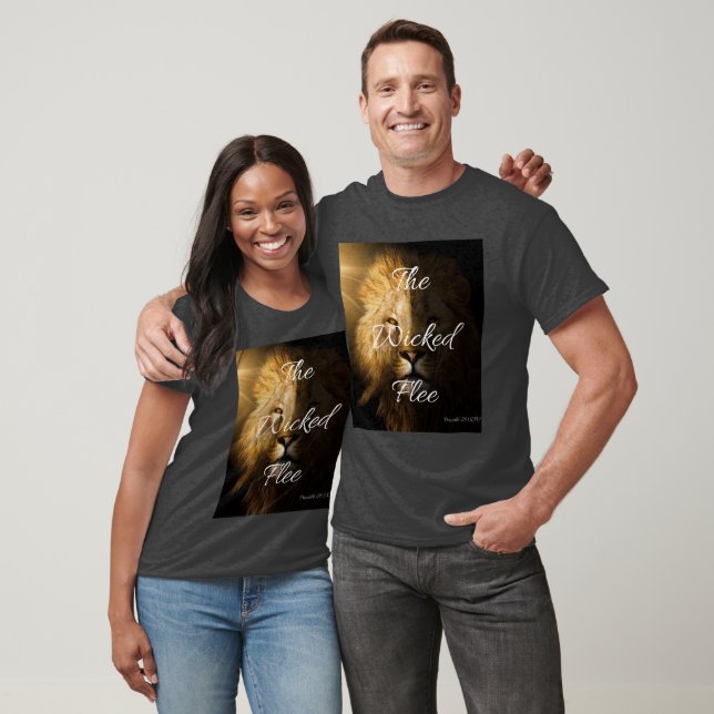 Camiseta O Wicked Flee Proverbs 28:1 KJV Unisex (Unissex)