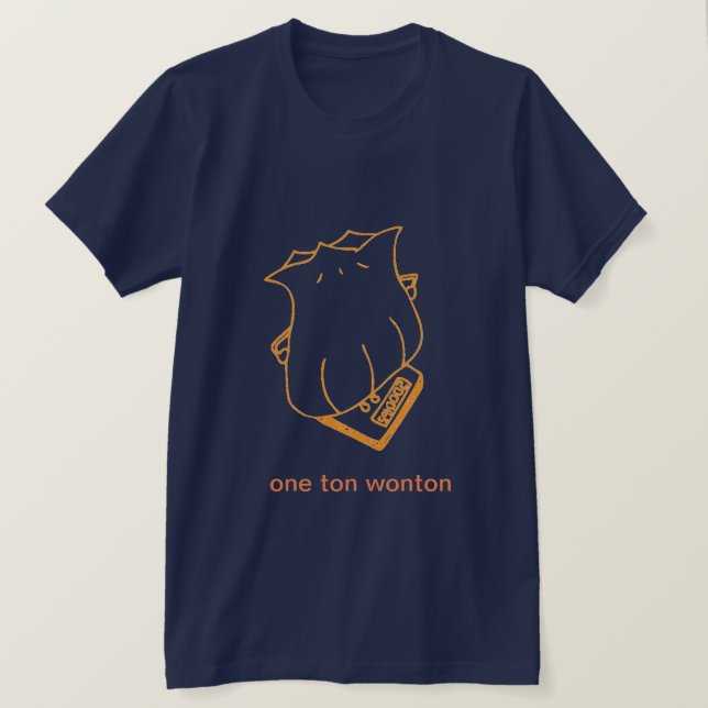 Camiseta O Wonton de uma tonelada (Frente do Design)