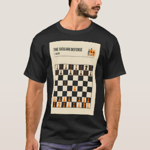 Camiseta O Xadrez de Defesa da Sicília que abre o Livro da 