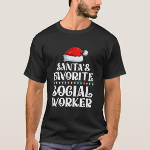 Camiseta O Xmas lança o Cristo de Trabalho Social Favorito