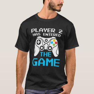Camiseta O Yxwd Player 2 Entrou No Jogo Jogador Novo Bebê
