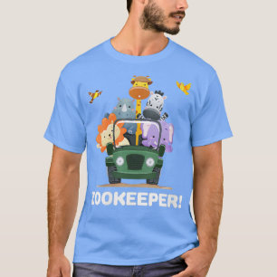 Camiseta O Zoo Day Out das Mulheres Oferece ao Zoo Keeper V