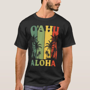 Camiseta Oahu Aloha Hawaiian Island Palm Beach Holiday