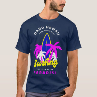 Camiseta Oahu Hawaii Banzai Pipeline Beach Surfing Island P