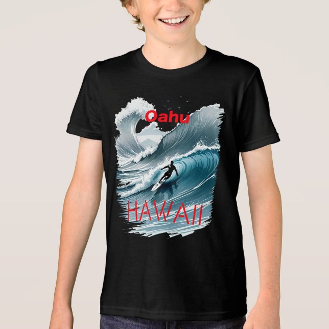 Camiseta Oahu Hawaii Surfing (Frente)