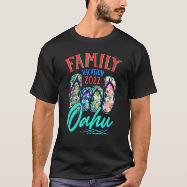 Camiseta Oahu Hawaii Vacation 2022 - Chinelos Correspondent (Frente)