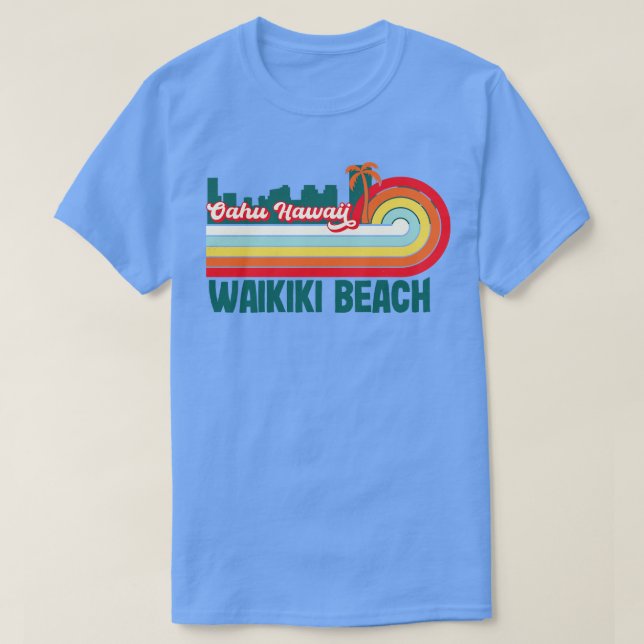 Camiseta Oahu Hawaii Waikiki TSirt (Frente do Design)
