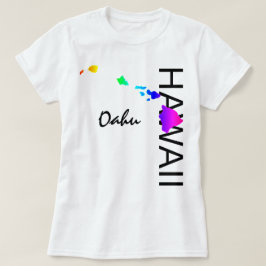 CAMISETA OAHU - ILHAS HAWAII NEON RAINBOW