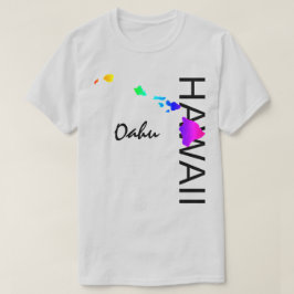 CAMISETA OAHU - ILHAS HAWAII NEON RAINBOW