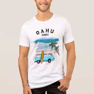 Camiseta Oahu Kamaʻaina Van Azul Vintage Prancha de Surf On