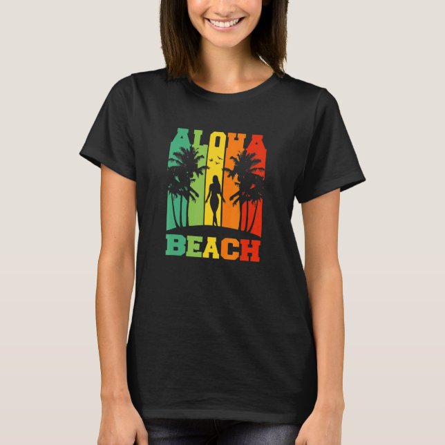 Camiseta Oahu Tropical Island Maui Beach Party Hawaii (Frente)