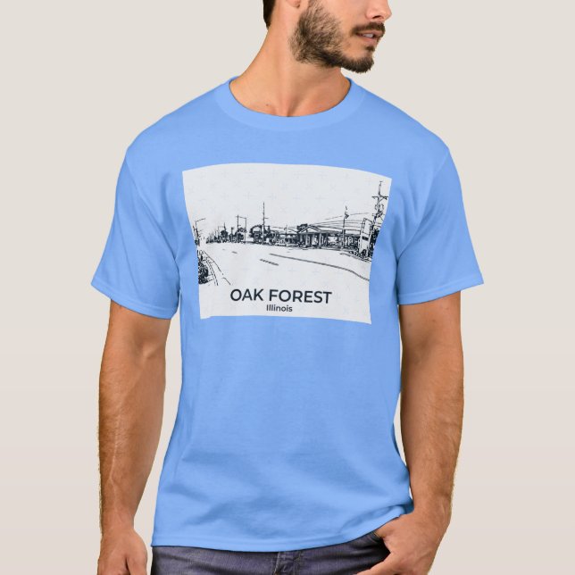 Camiseta Oak Forest Illinois Oversized 1 (Frente)
