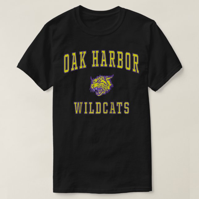 Camiseta Oak Harbor High School Wildcats  (Frente do Design)