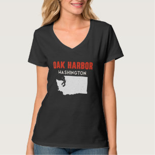 Camiseta Oak Harbor Washington EUA Estado América Viagem Fo