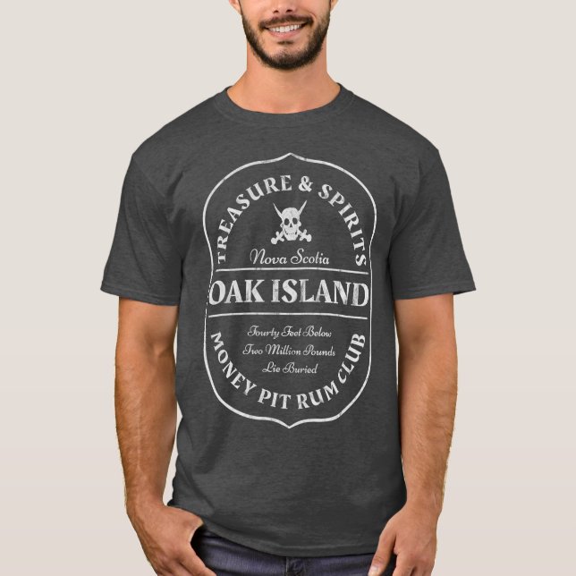 Camiseta Oak Island Money Pit Rum Club Funny Treasure (Frente)