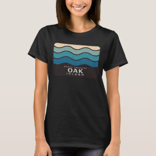 Camiseta Oak Island NC Summertime Lazy Waves