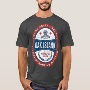 Camiseta Oak Island Treasure Hunting Retro Templar Knight