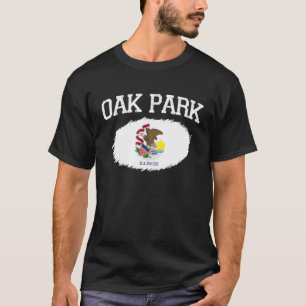 Camiseta OAK PARK IL ILLINOIS Flag Vintage USA Sports Men W