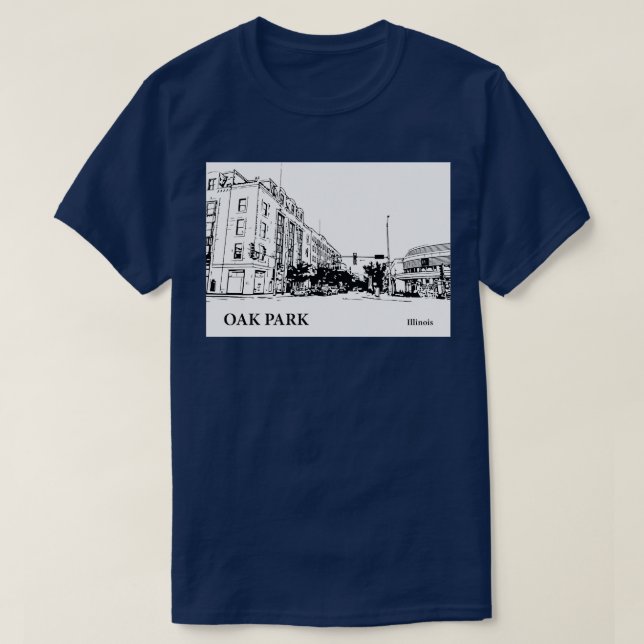 Camiseta Oak Park Illinois TShirt 2 (Frente do Design)