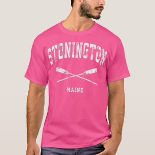 Camiseta Oars Náuticos Cruzados Stonington Maine Vintage