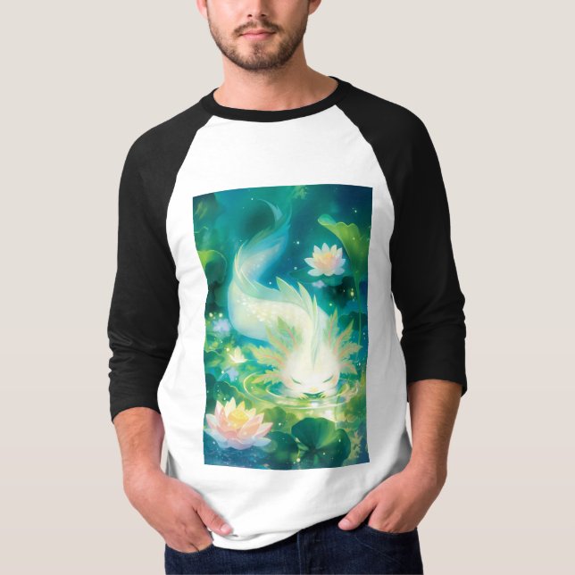 Camiseta Oásis Floral do Axolote (Frente)