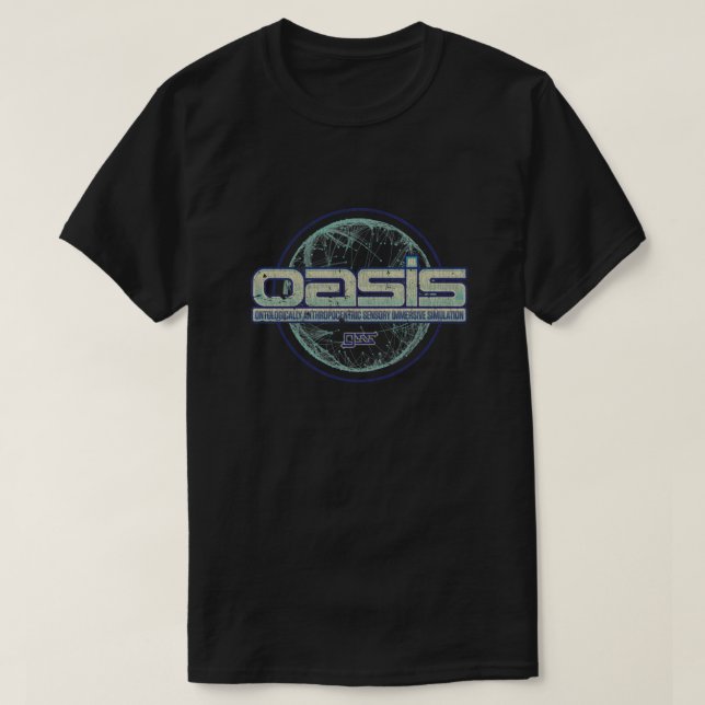 Camiseta OASIS por GSS (Gregarious Simulation Systems)  (Frente do Design)