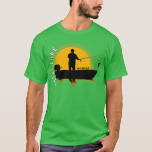 Camiseta Oatly Lake Fisheries Michigan Sunrise
