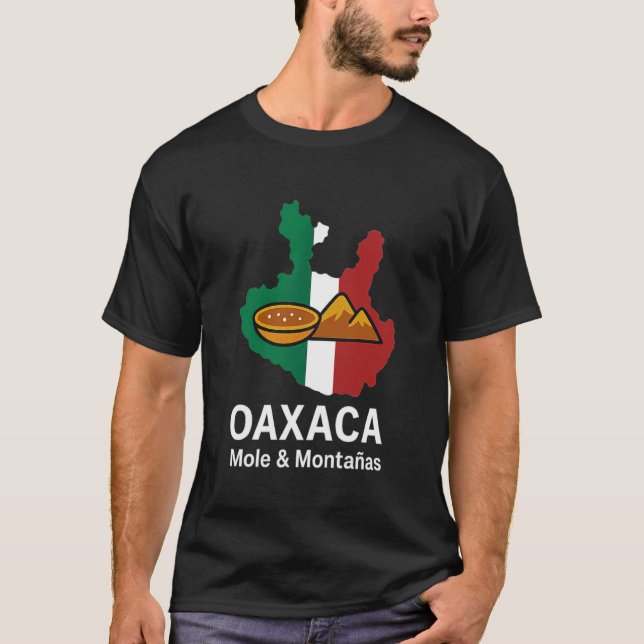 Camiseta Oaxaca México Mole e Montanas Oaxaca Orgulho (Frente)