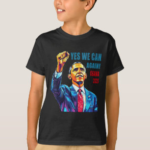 Camiseta Obama 2028 Sim Podemos Novamente Obama 48º Preside