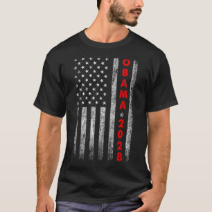 Camiseta Obama 2028 Vota Obama Para O Presidente 2028 Eua