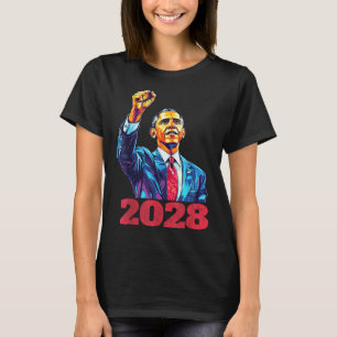Camiseta Obama 2028 Vota Obama Para Presidente 28 Bandeira