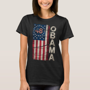 Camiseta Obama 48º Presidente Americano Flag Obama For Pres