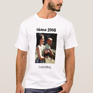 Camiseta Obama com sua mãe, cortina de cor…, Obama 2008