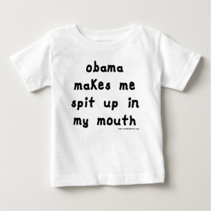 Camiseta Obama faz-me cuspir acima em minha boca