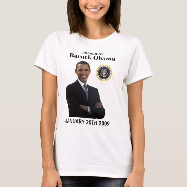Camiseta Obama Inauguration Ladies Long-sleeve Tee (Frente)
