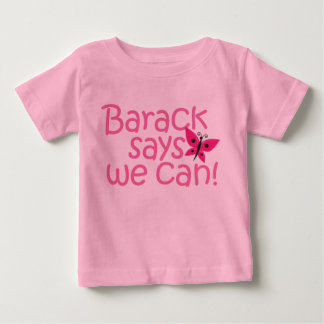 Camiseta Obama Kids - "Barack diz que podemos" para meninas