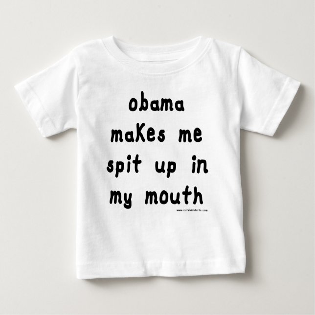 Camiseta Obama me faz cuspir na minha boca (Frente)