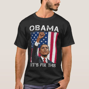 Camiseta Obama Para O Presidente 2028 Flag Americano Obama