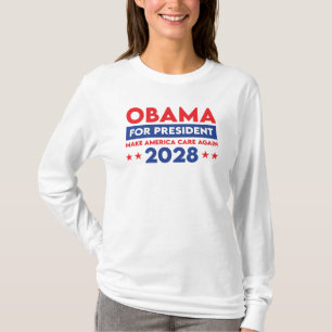 Camiseta Obama Para O Presidente 2028 Torne A América Mais 
