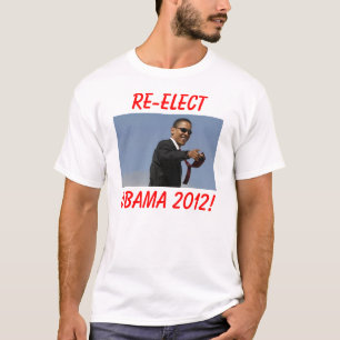 Camiseta obama, RE-ELECT, OBAMA 2012!