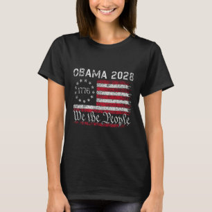 Camiseta Obama Retro Vintage Us Flag Patriótico 2028 1776 P