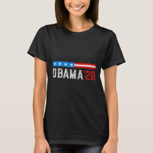 Camiseta Obama Vintage Flag Patriótico 2028 Política