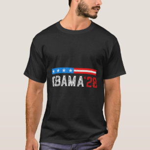 Camiseta Obama Vintage Flag Patriótico 2028 Política